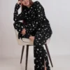 Galaxy Full Sleeves Pyjama Set Black